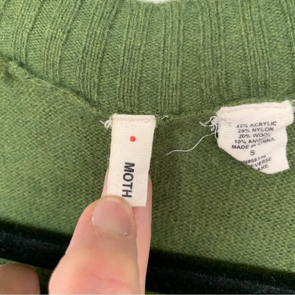 Moth Anthropologie Green Tank Sweater Dress Size S - Picture 5 of 10